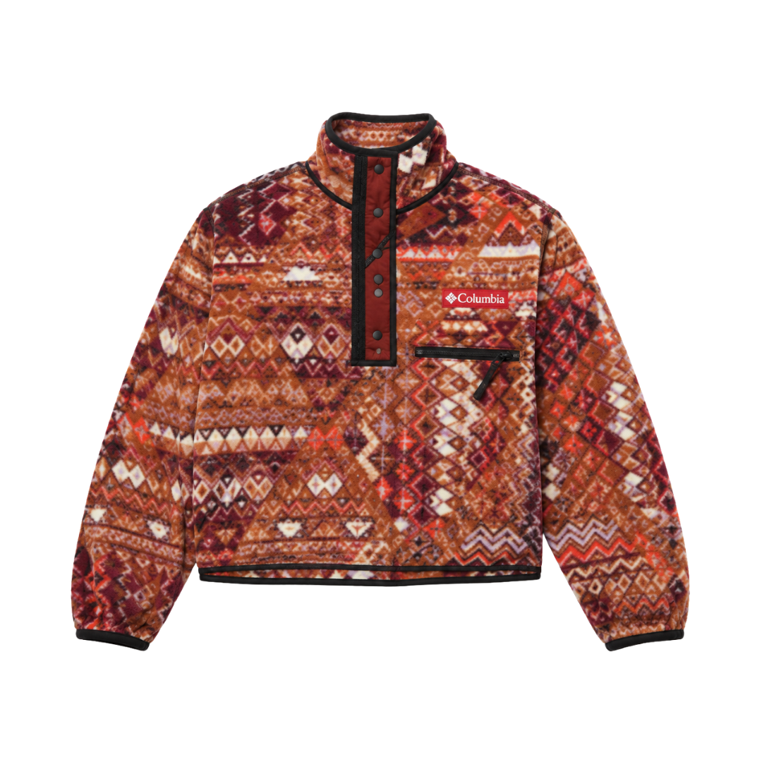 Fleece donna HELVETICA LI PRINTED HALF SNAP