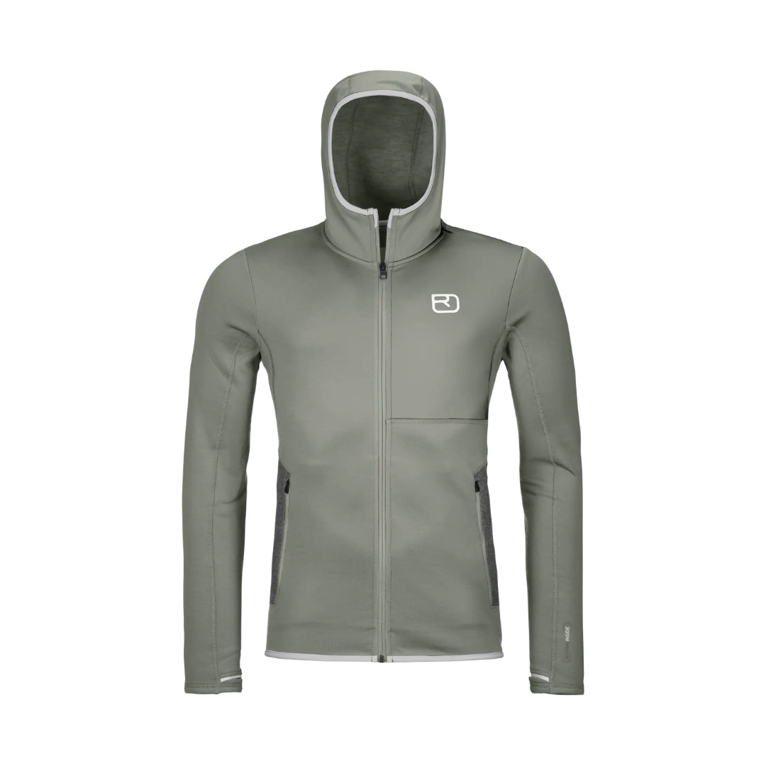 Fleece tecnico con capuccio uomo
