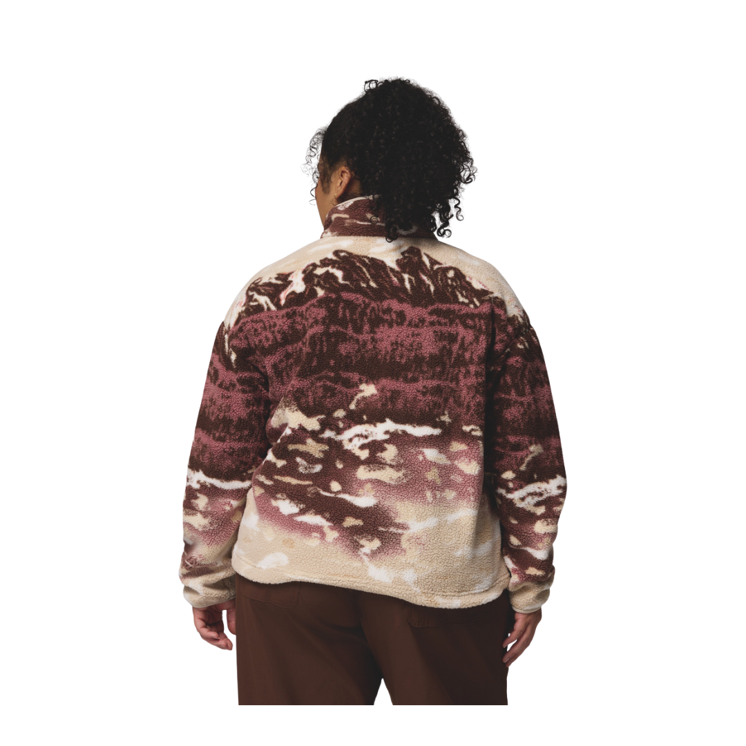 Fleece donna HELVETICA LI PRINTED HALF SNAP