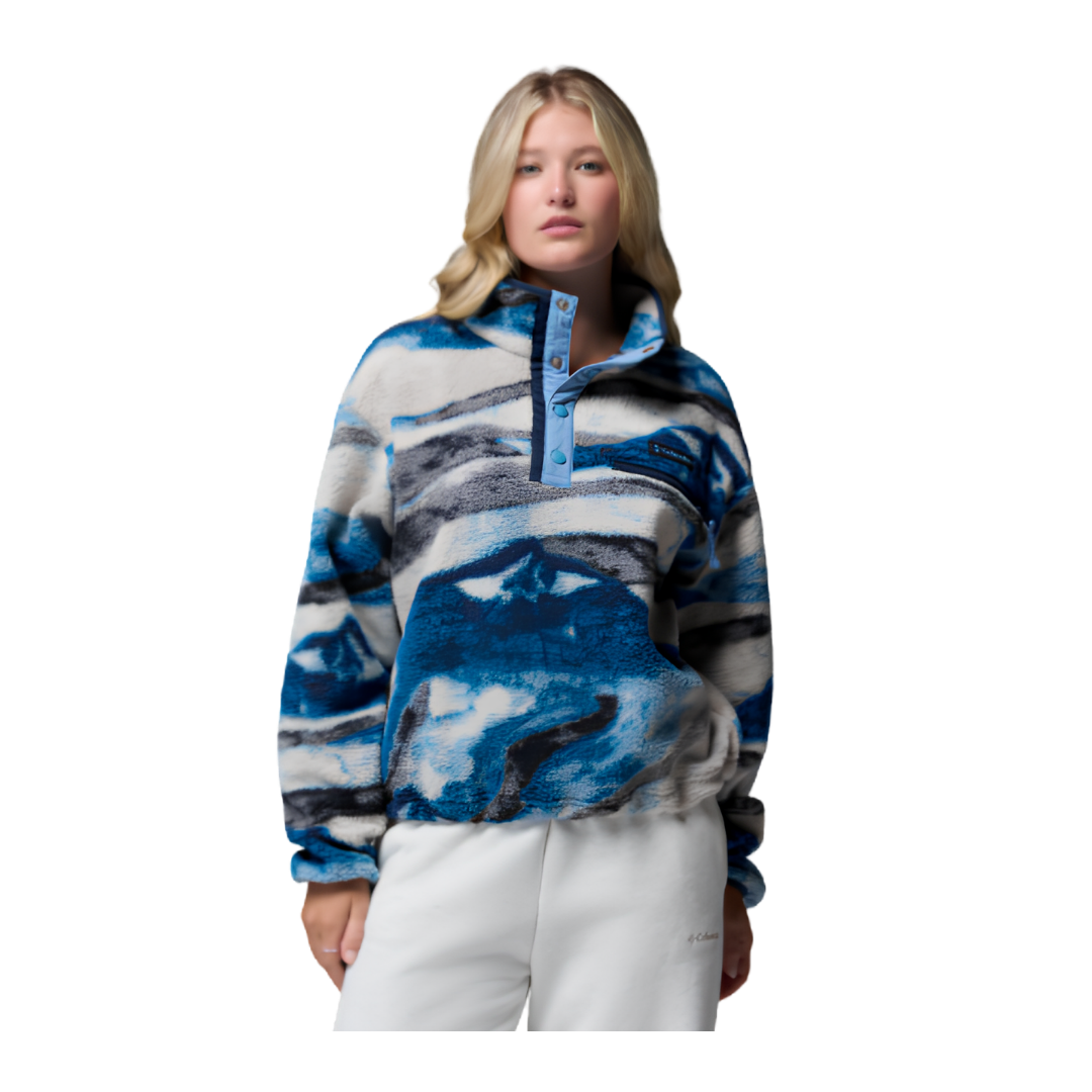 Fleece donna HELVETICA LI PRINTED HALF SNAP