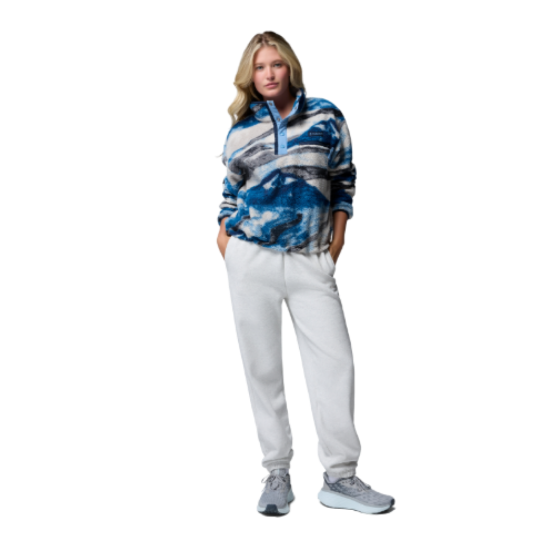 Fleece donna HELVETICA LI PRINTED HALF SNAP