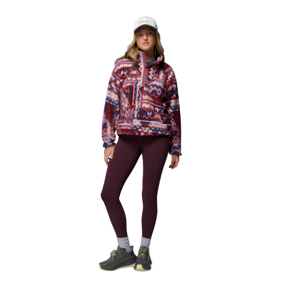 Fleece donna HELVETICA LI PRINTED HALF SNAP
