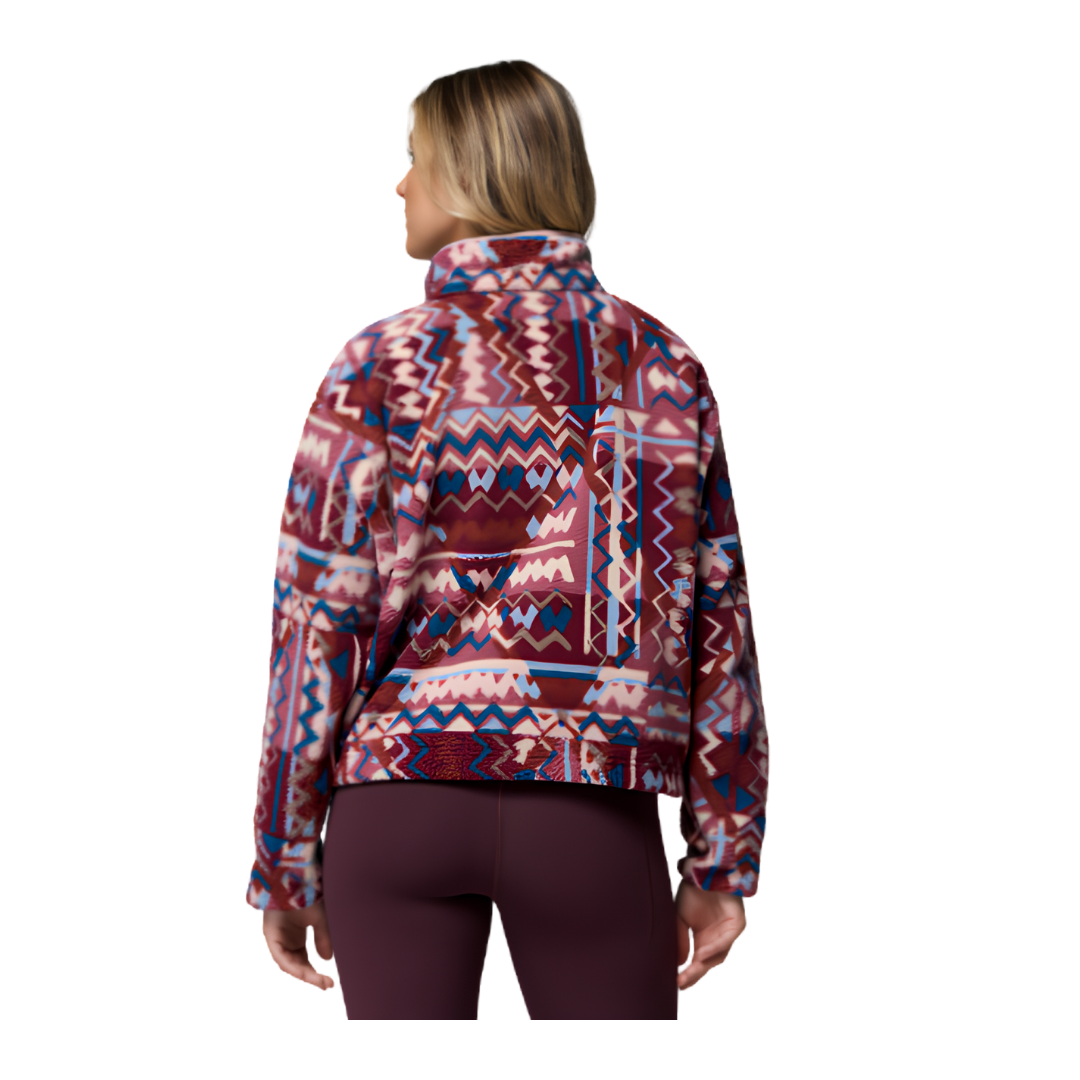 Fleece donna HELVETICA LI PRINTED HALF SNAP