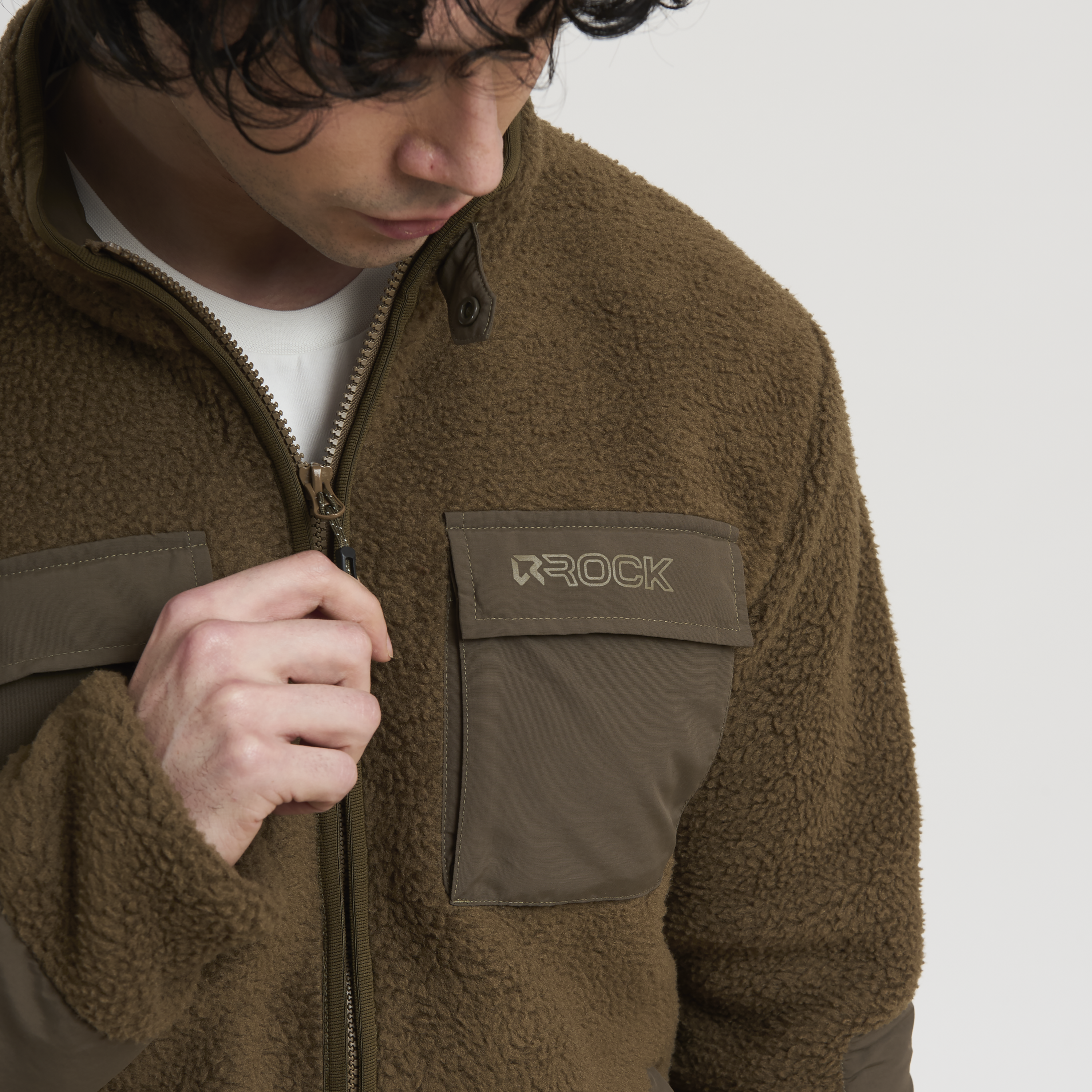 FLINT MOCK NECK MAN FLEECE